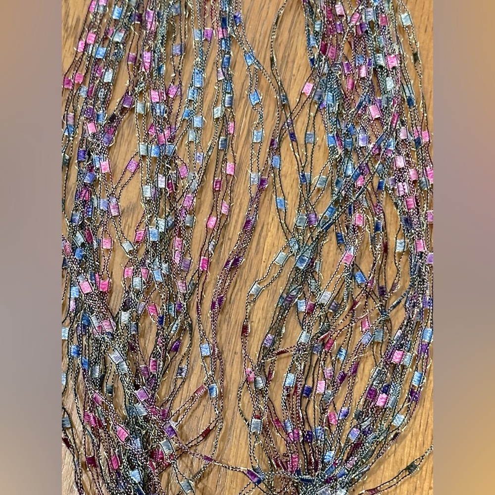 Multi color scarf necklace